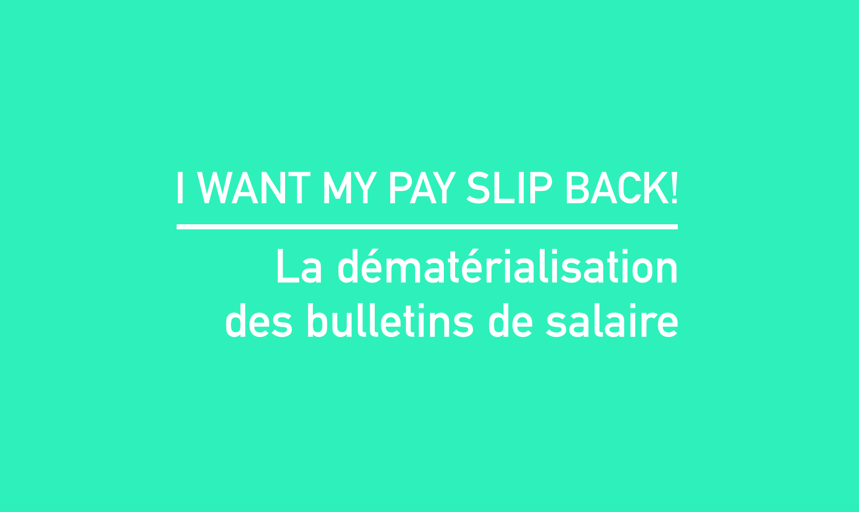 Dématérialisation bulletin de paie