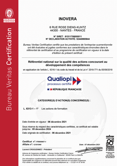 certificat Qualiopi