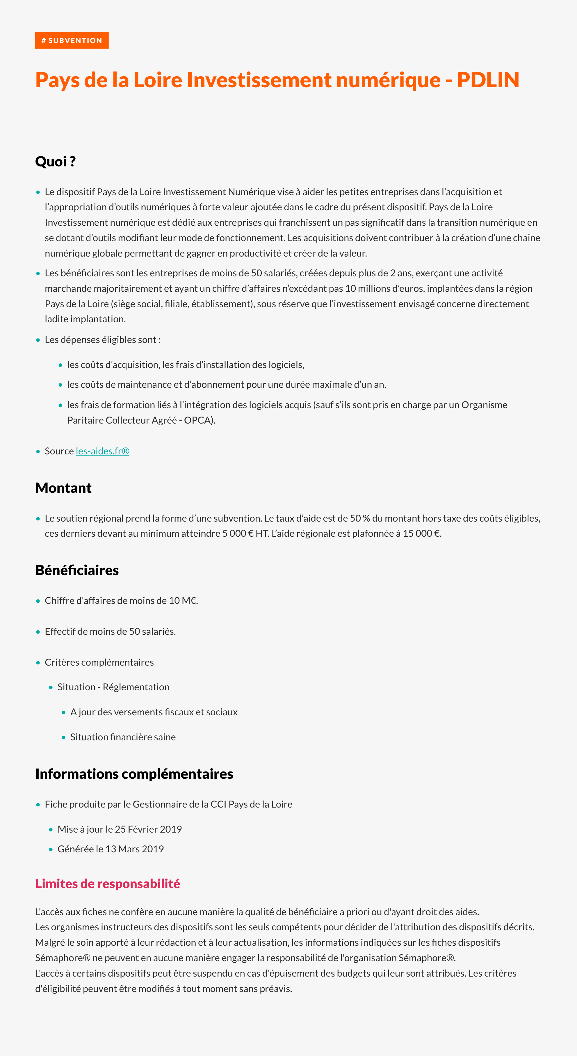 Dispositif investissement numérique